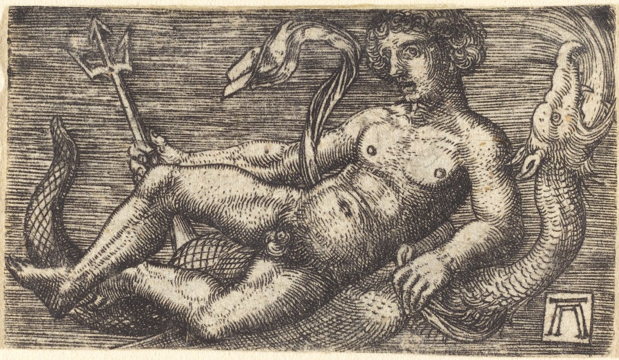 Neptunus merihirviöllä tekijältä Albrecht Altdorfer