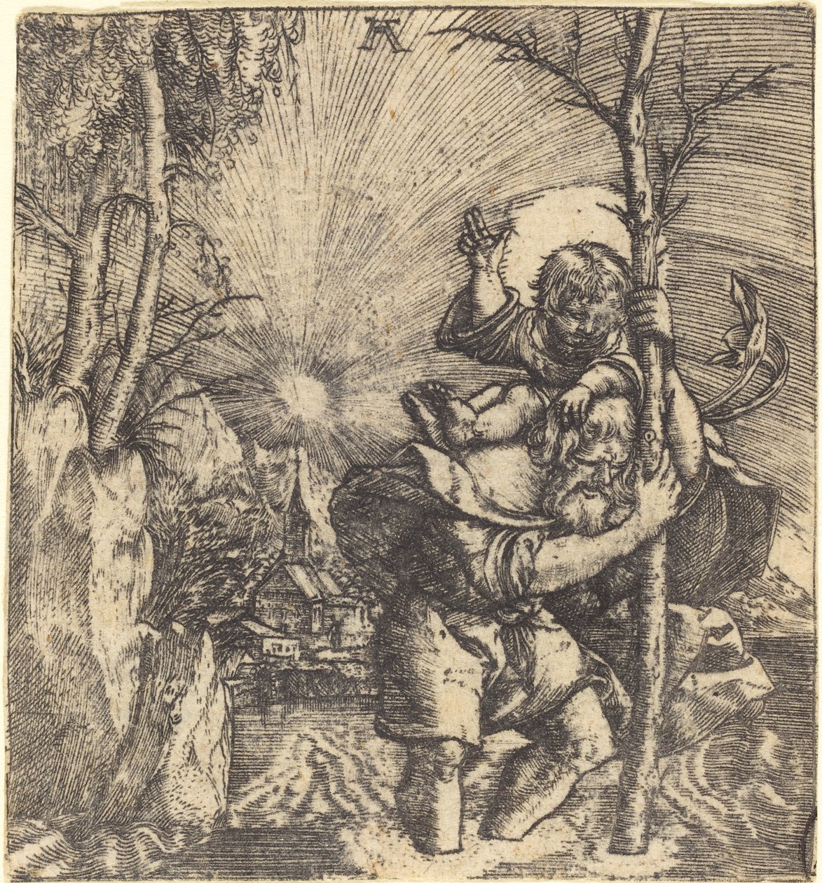 Pyhä Christopher tekijältä Albrecht Altdorfer