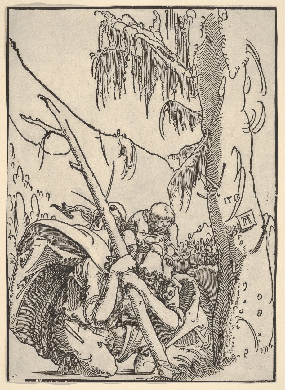 Pyhä Kristoffer kantaa Jeesus-lasta tekijältä Albrecht Altdorfer