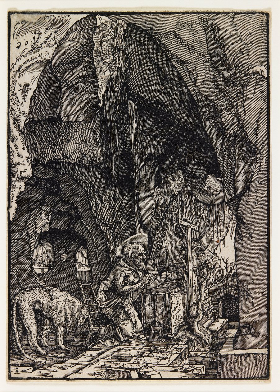 Pyhä Hieronymus luolassa tekijältä Albrecht Altdorfer