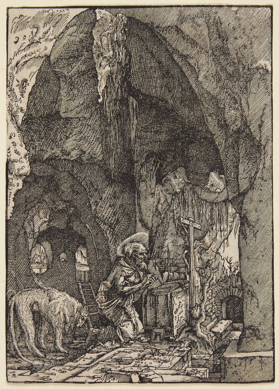 Pyhä Hieronymus luolassa tekijältä Albrecht Altdorfer