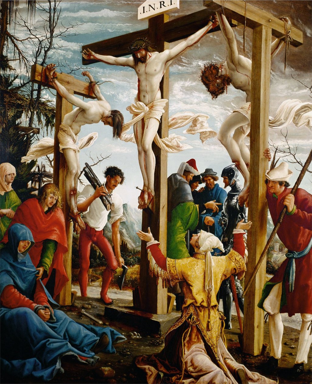 Sebastianin alttari, oikea sisäsiipi, ristiinnaulitseminen tekijältä Albrecht Altdorfer