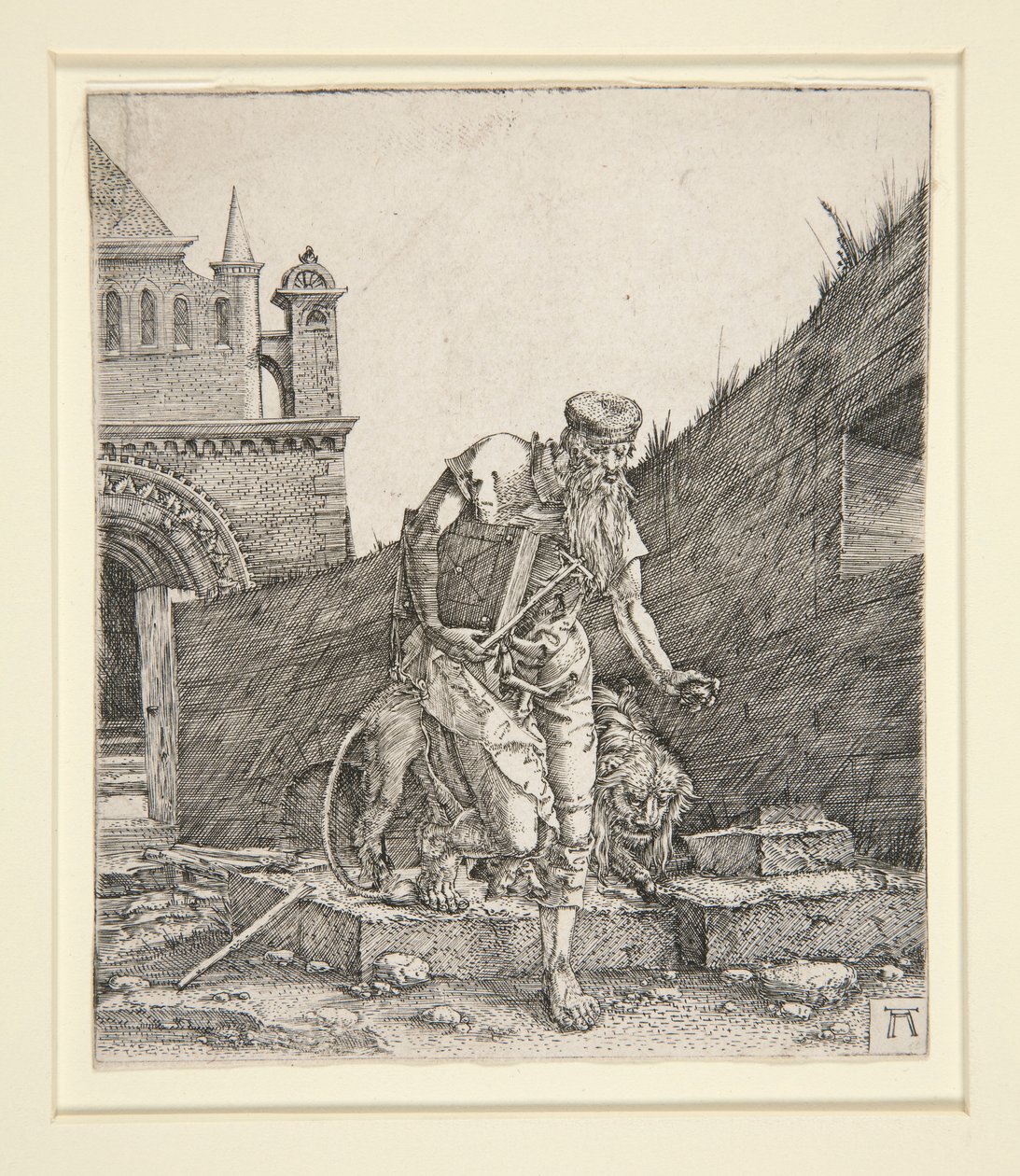 St. Jerome muurin vieressä tekijältä Albrecht Altdorfer