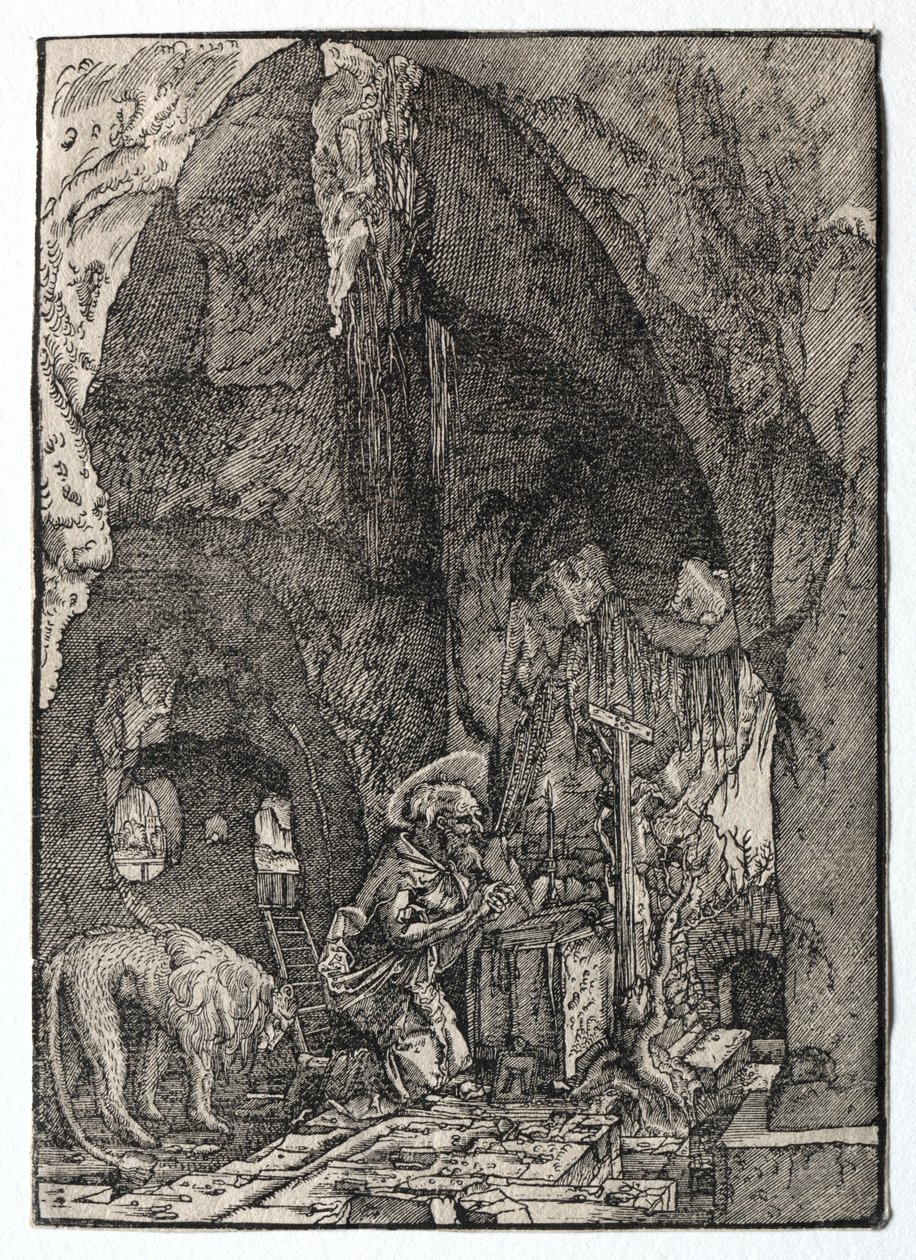Pyhä Hieronymus luolassa tekijältä Albrecht Altdorfer