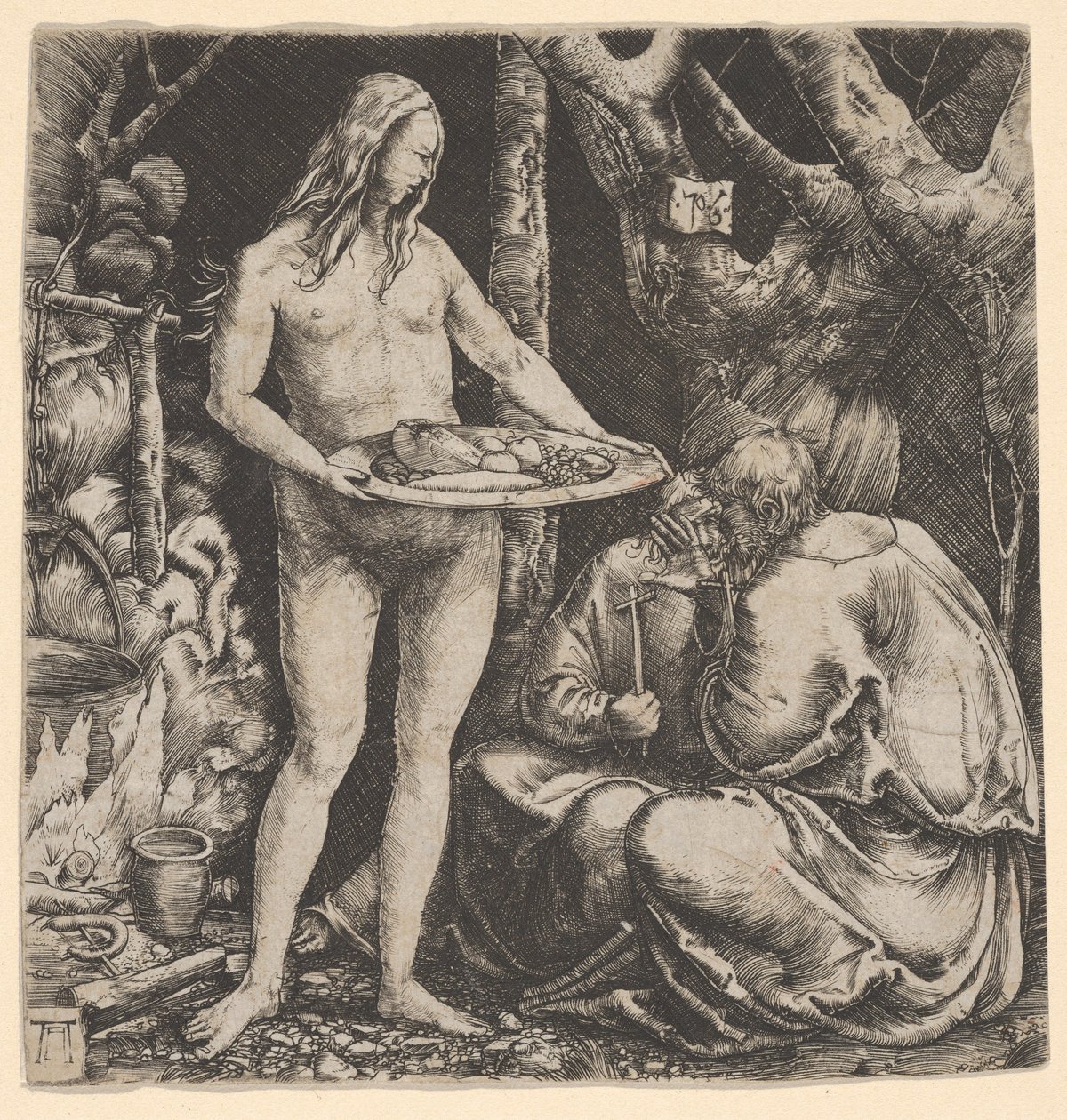 Kahden erakkon kiusaus tekijältä Albrecht Altdorfer