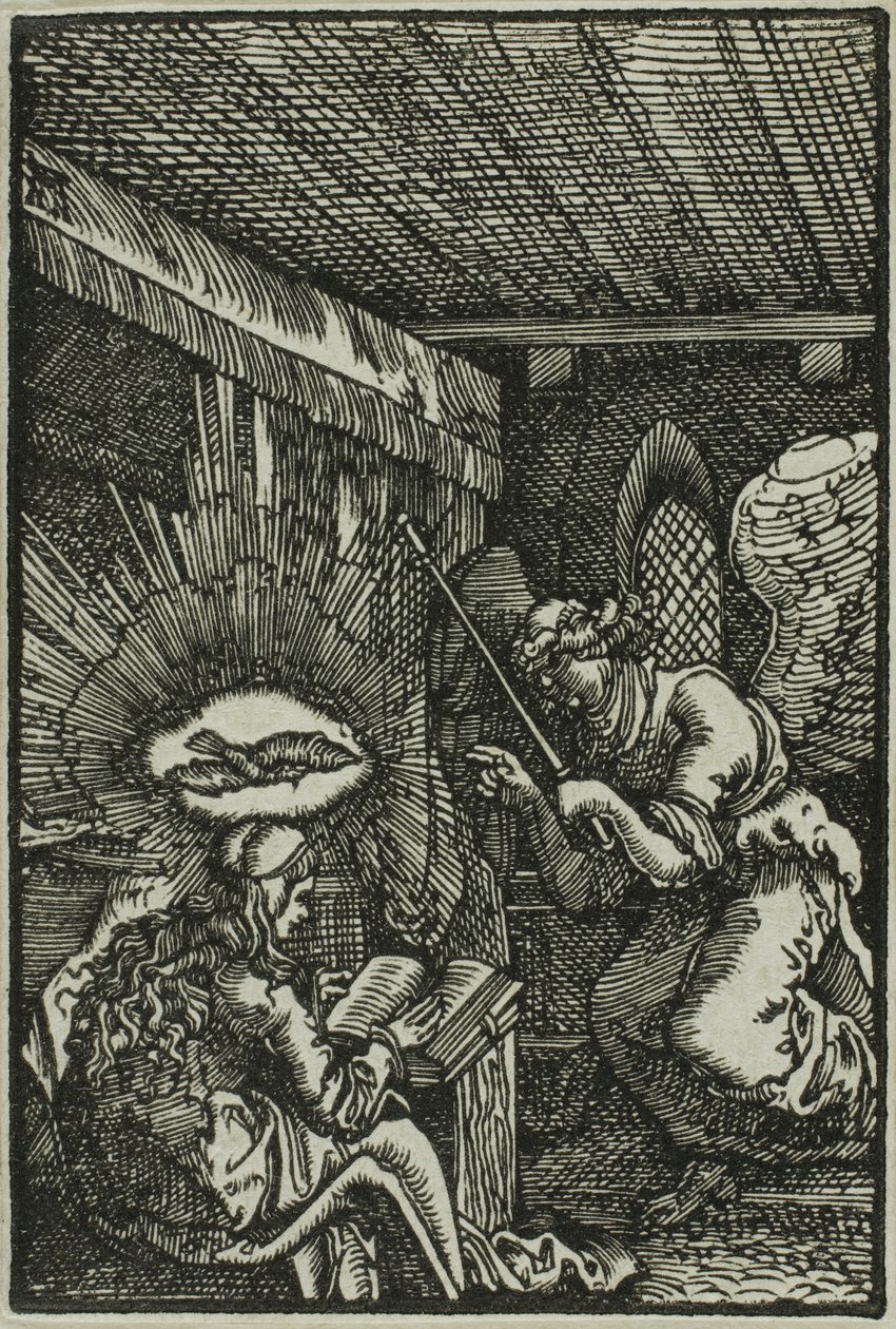 Annunciation, kirjasta The Fall and Redemption of Man tekijältä Albrecht Altdorfer