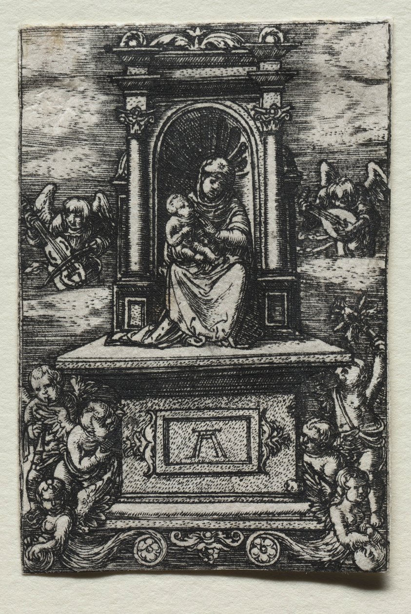 Ratisbonin kaunis neitsyt alttarilla, pian vuoden 1520 jälkeen. tekijältä Albrecht Altdorfer