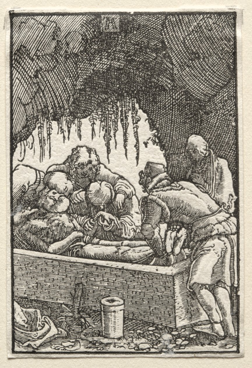 Ihmisen lankeemus ja lunastus: Kristuksen hautaaminen tekijältä Albrecht Altdorfer