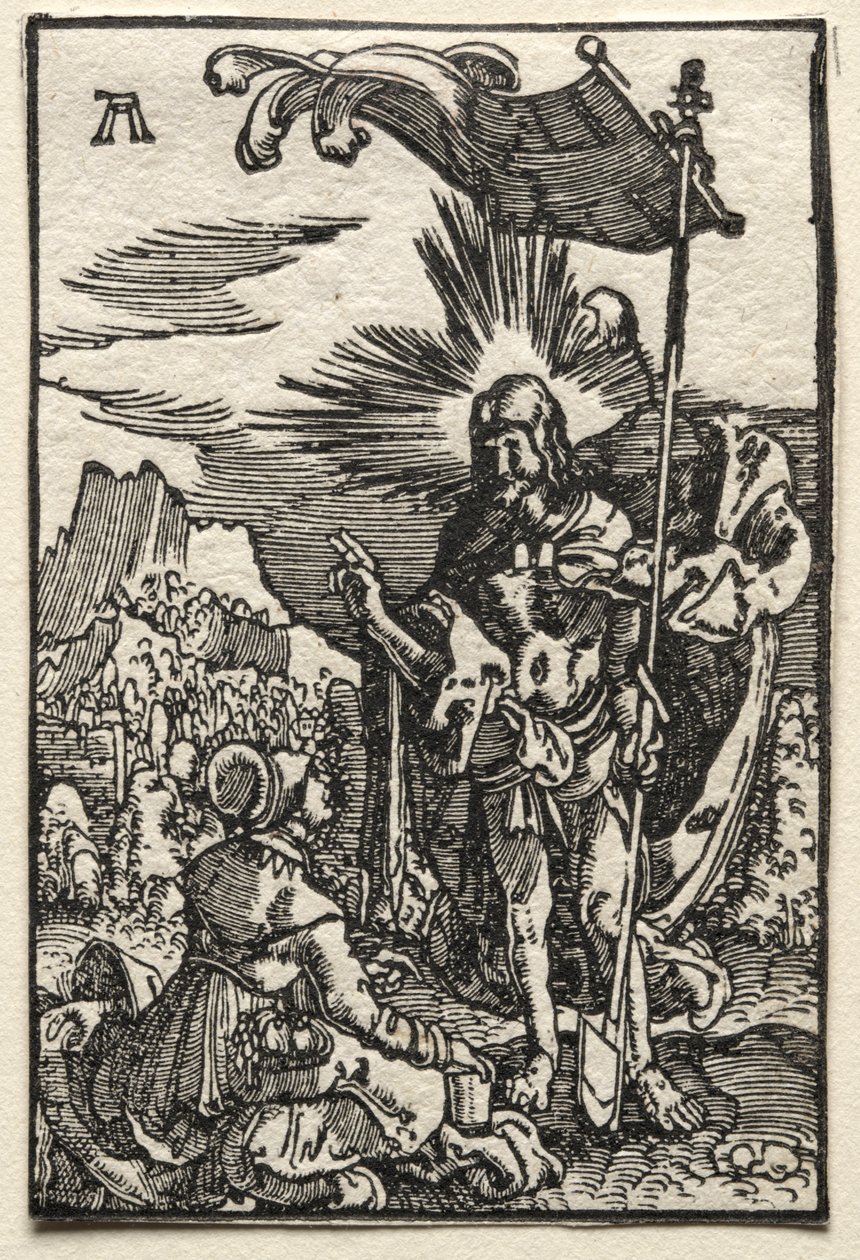 Ihmisen lankeemus ja lunastus: Kristus ilmestyy Pyhälle Maria Magdalenalle tekijältä Albrecht Altdorfer