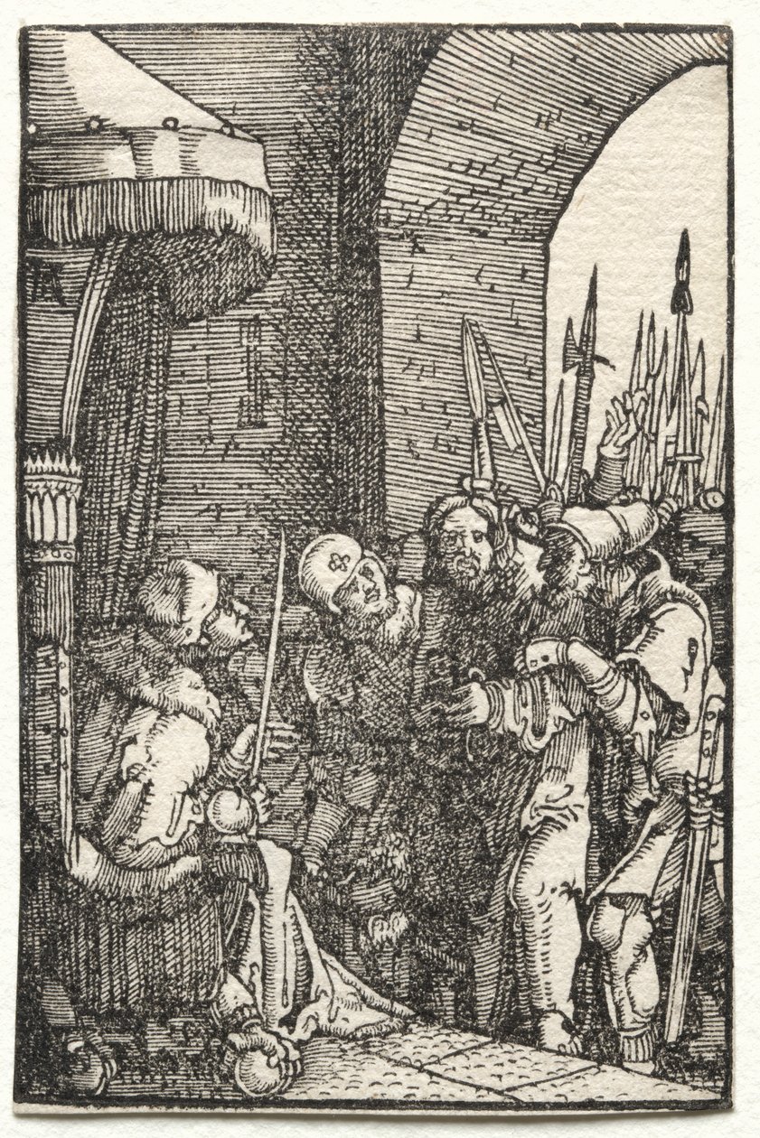 Ihmisen lankeemus ja lunastus: Kristus Pilatuksen edessä, n. 1515. tekijältä Albrecht Altdorfer