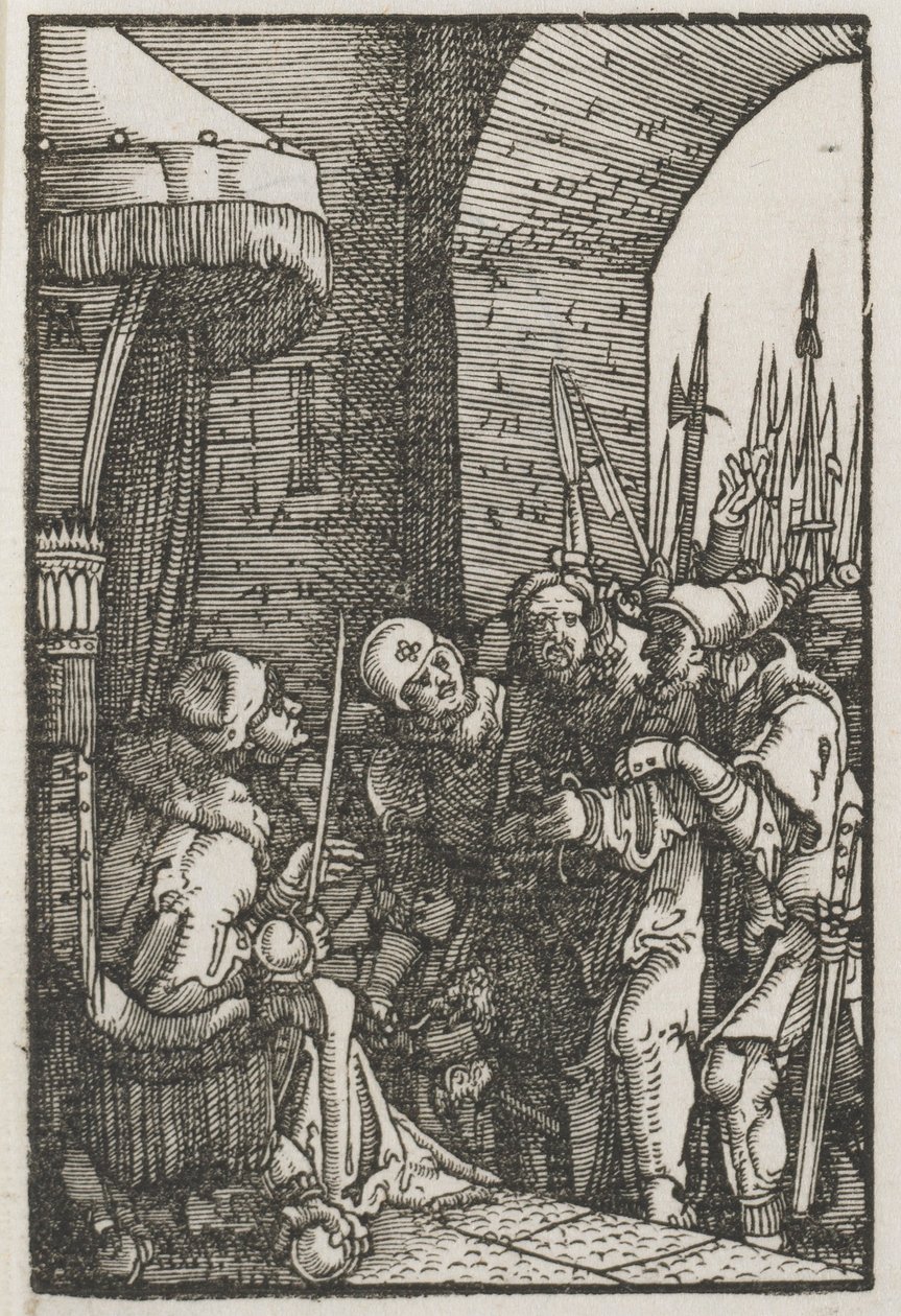 Ihmisen lankeemus ja lunastus: Kristus Pilatuksen edessä, n. 1515. tekijältä Albrecht Altdorfer