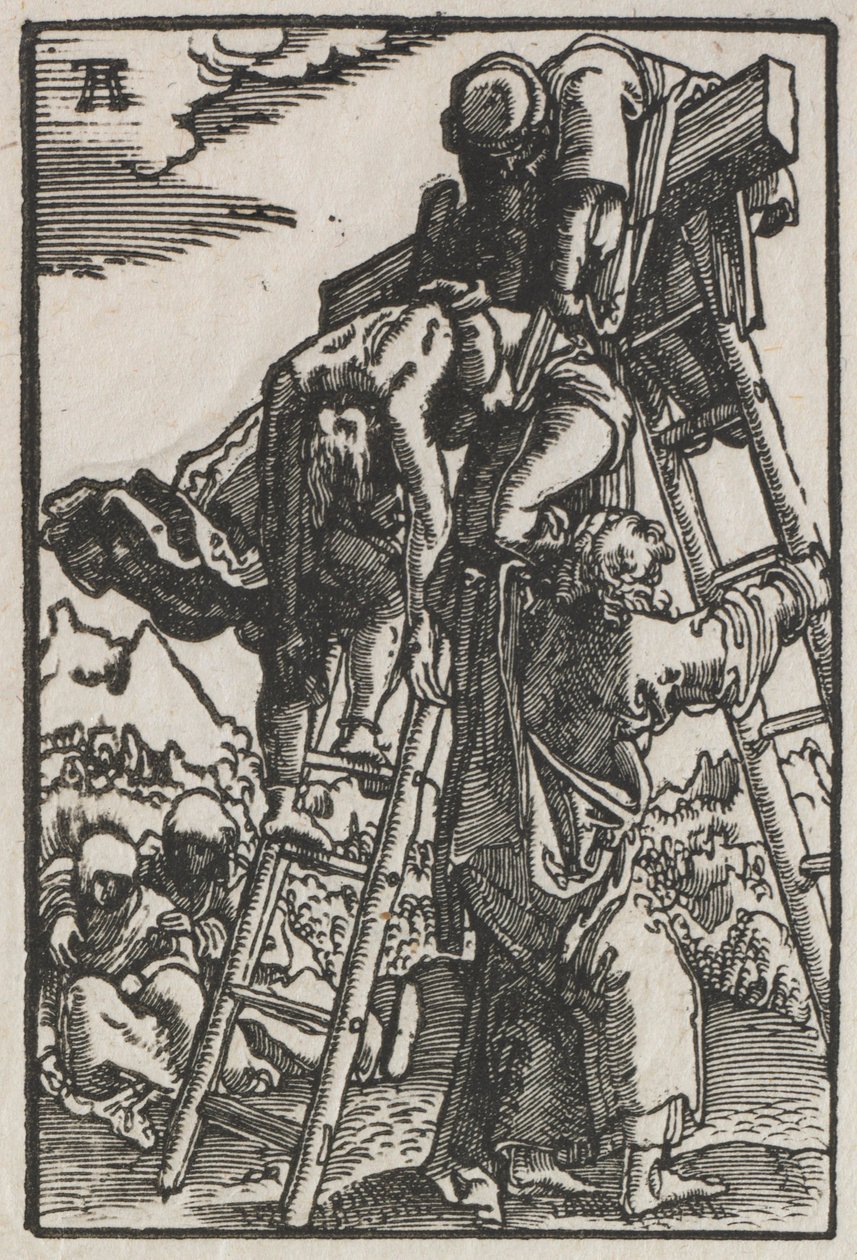 Ihmisen lankeemus ja lunastus: Laskeutuminen ristiltä, n. 1515. tekijältä Albrecht Altdorfer