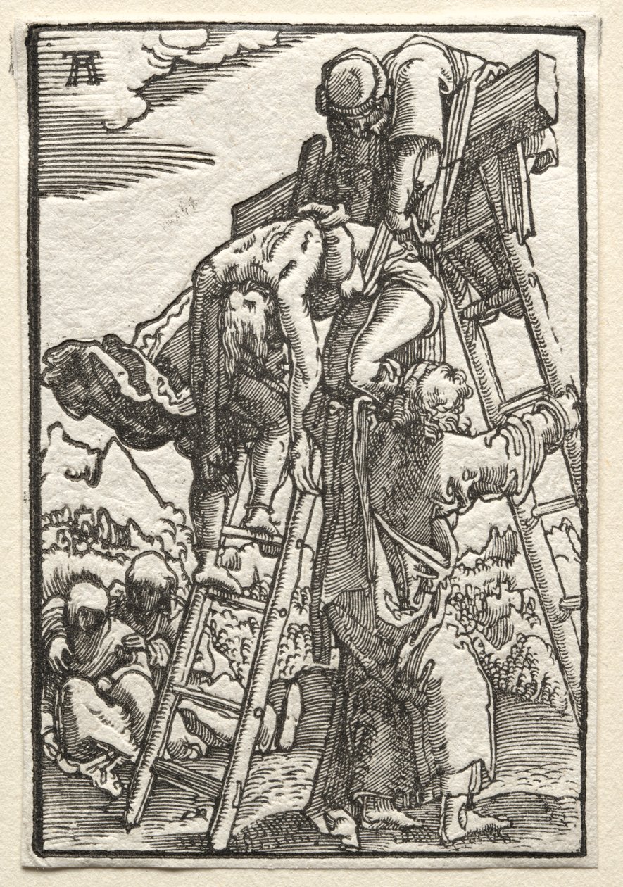 Ihmisen lankeemus ja lunastus: Laskeutuminen ristiltä, n. 1515. tekijältä Albrecht Altdorfer