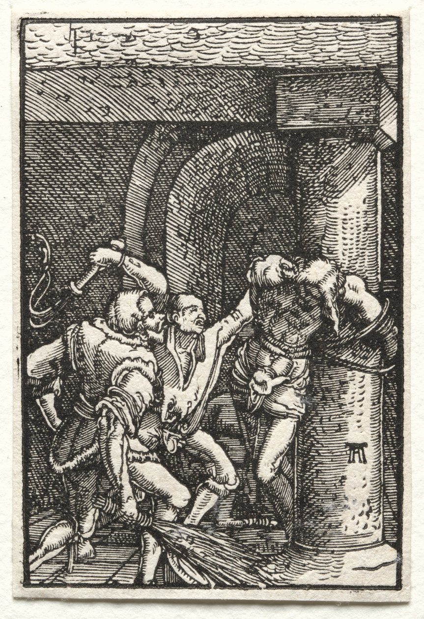 Ihmisen lankeemus ja lunastus: Kristuksen liputus, n. 1515. tekijältä Albrecht Altdorfer