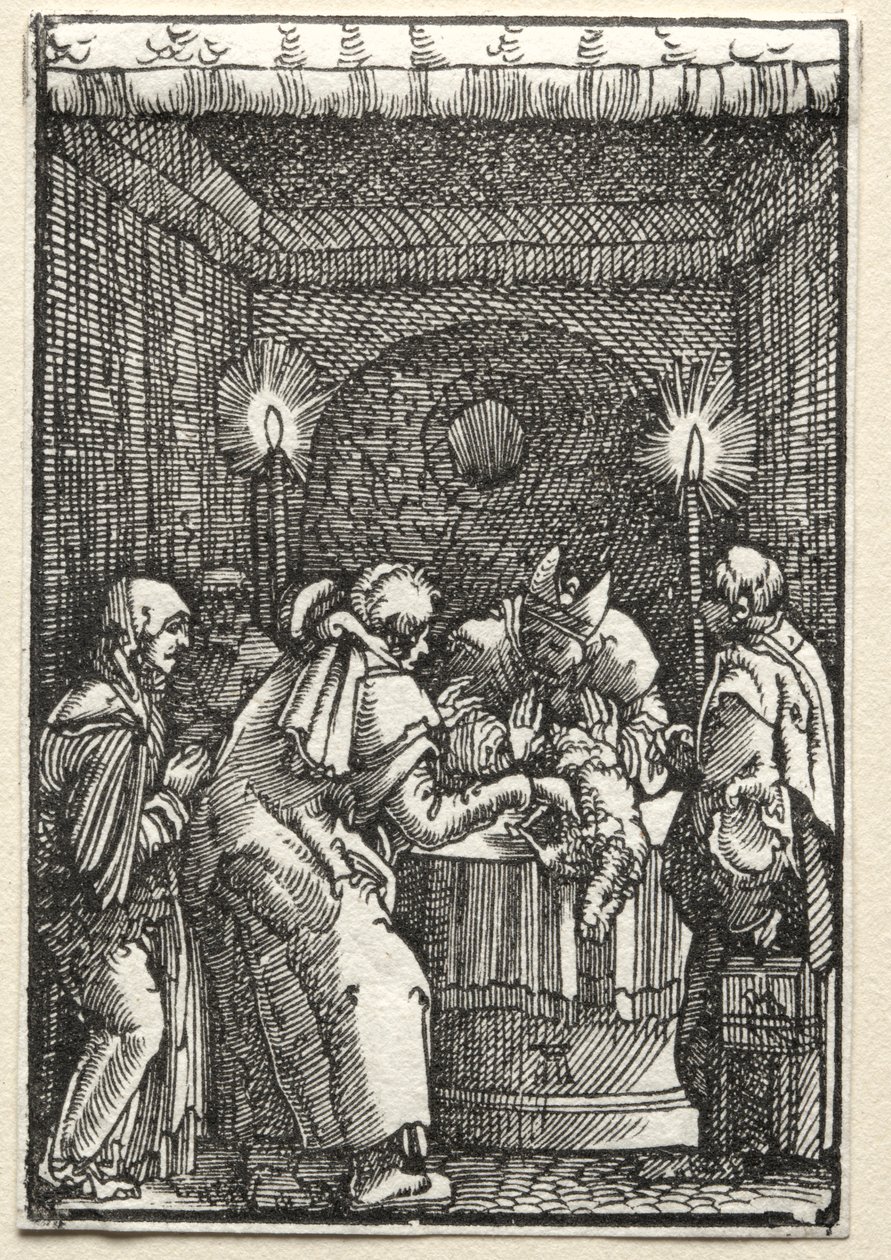Ihmisen lankeemus ja lunastus: Ylipapin hylkäämä Joachimin uhri, n. 1515. tekijältä Albrecht Altdorfer