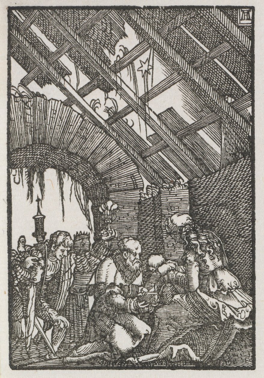 Ihmisen lankeemus ja lunastus: The Adoration of the Magi, n. 1515. tekijältä Albrecht Altdorfer