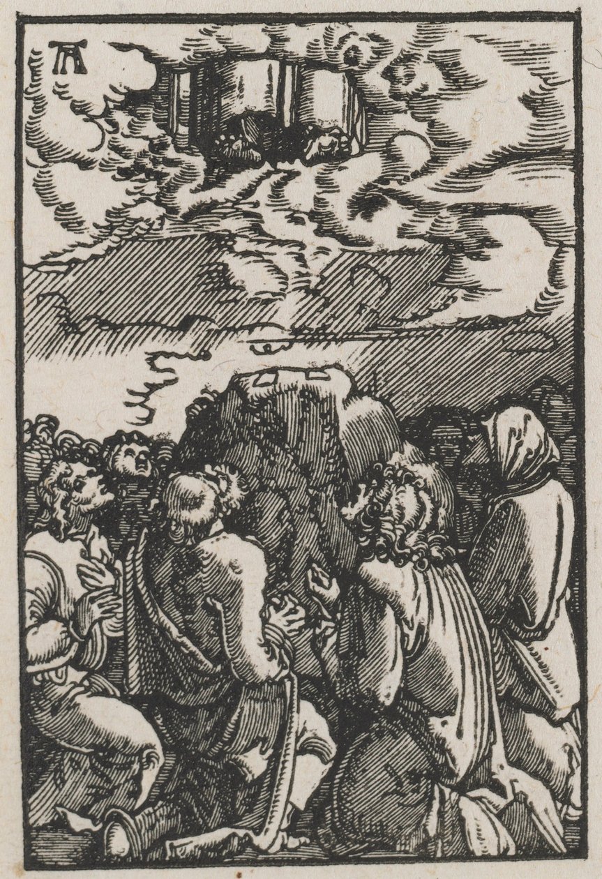 Ihmisen lankeemus ja lunastus: Ascension, c. 1515. tekijältä Albrecht Altdorfer