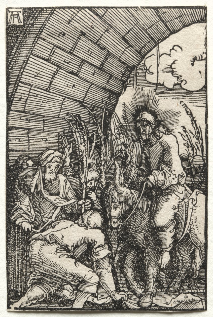 Ihmisen lankeemus ja lunastus: pääsy Jerusalemiin, n. 1515. tekijältä Albrecht Altdorfer