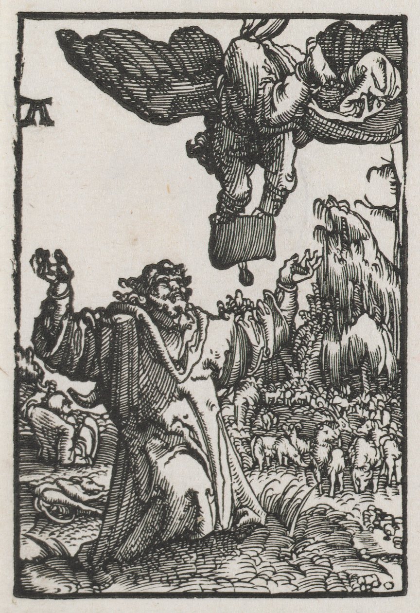 Ihmisen lankeemus ja lunastus: Enkelin viesti Joachimille tekijältä Albrecht Altdorfer