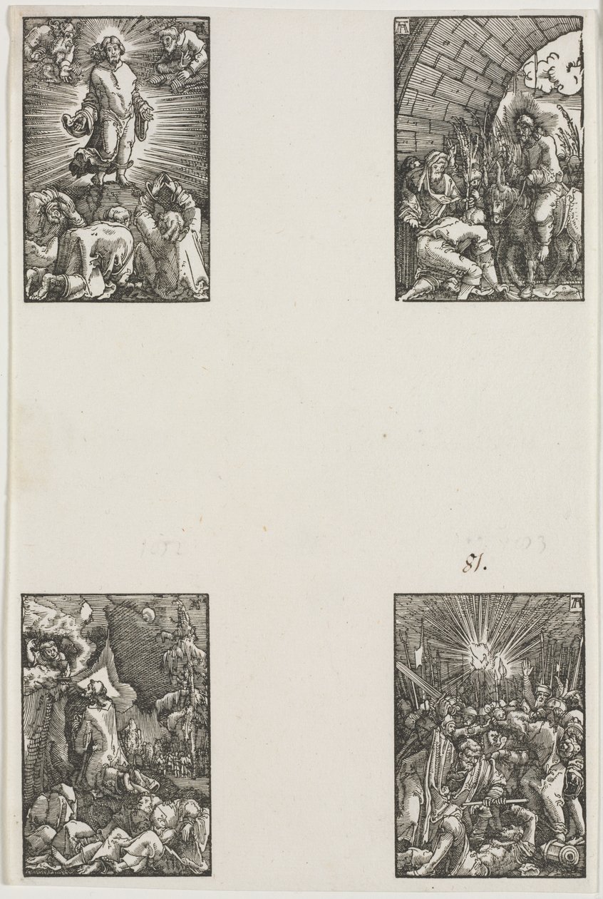 Ihmisen lankeemus ja lunastus, n. 1515. tekijältä Albrecht Altdorfer