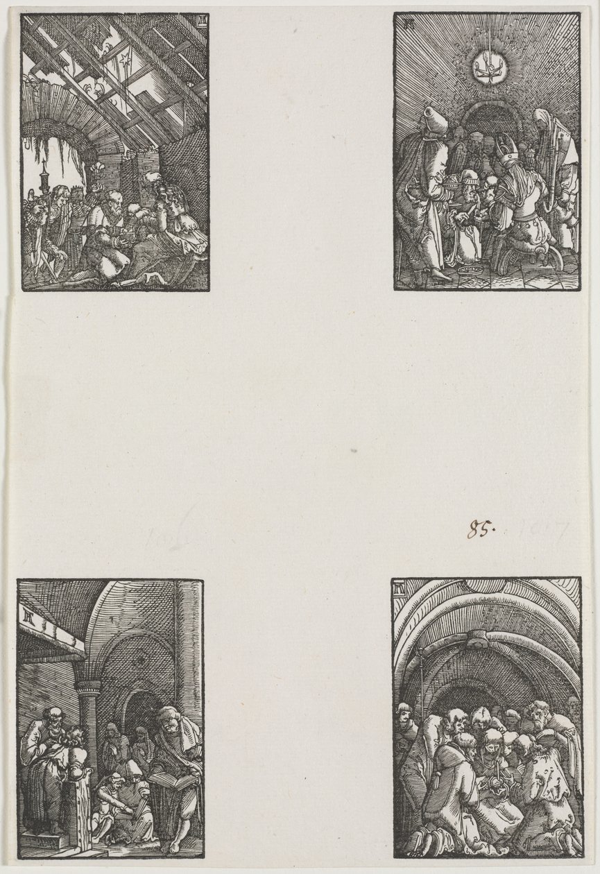 Ihmisen lankeemus ja lunastus, n. 1515. tekijältä Albrecht Altdorfer