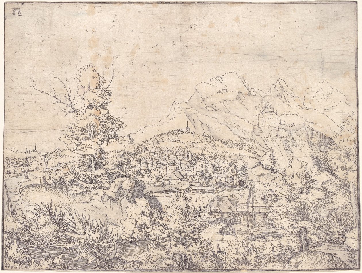 Suuri maisema vesimyllyllä tekijältä Albrecht Altdorfer