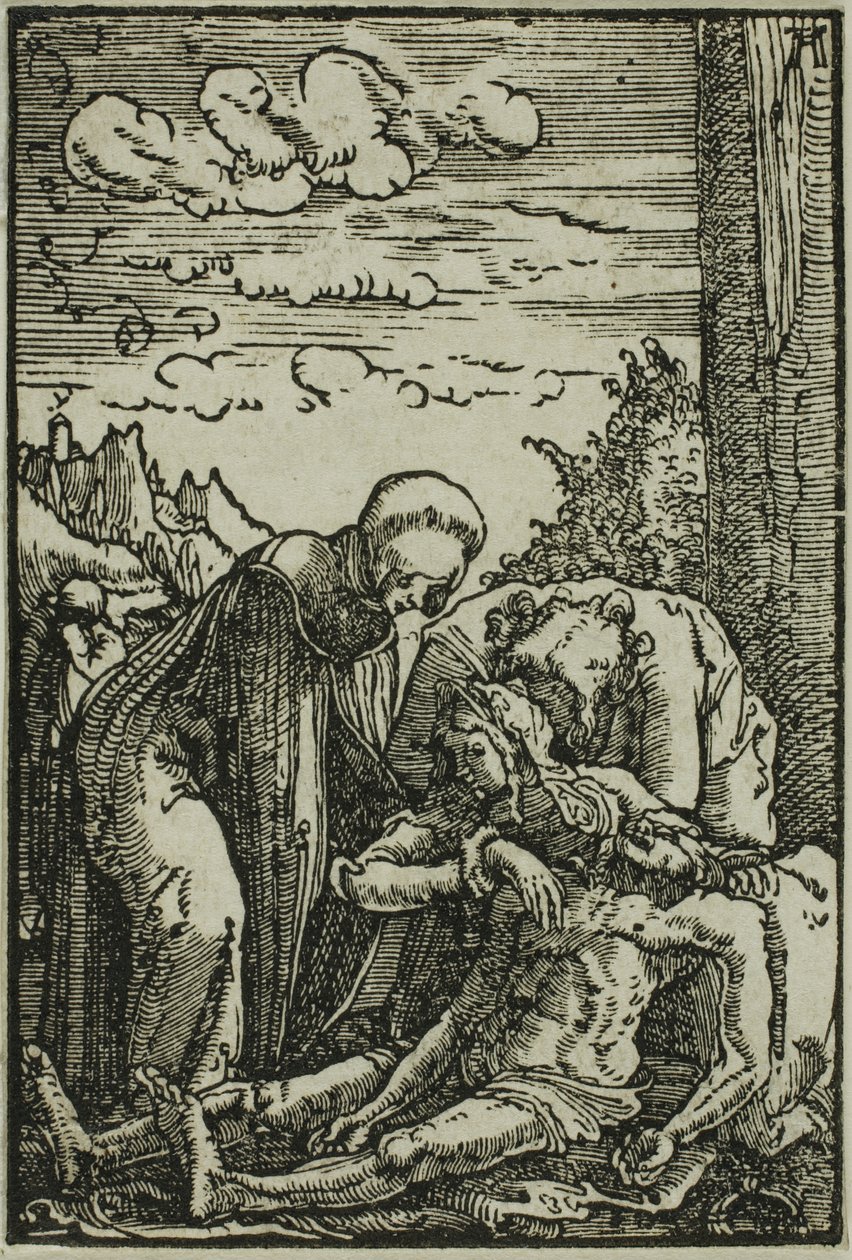 Neitsyen valitus, kirjasta The Fall and Redemption of Man tekijältä Albrecht Altdorfer