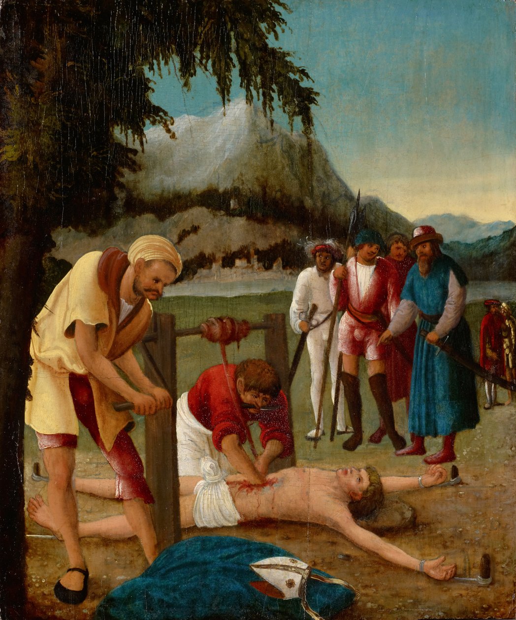 Pyhän Erasmuksen marttyyrikuolema, 1518-20 tekijältä Albrecht Altdorfer