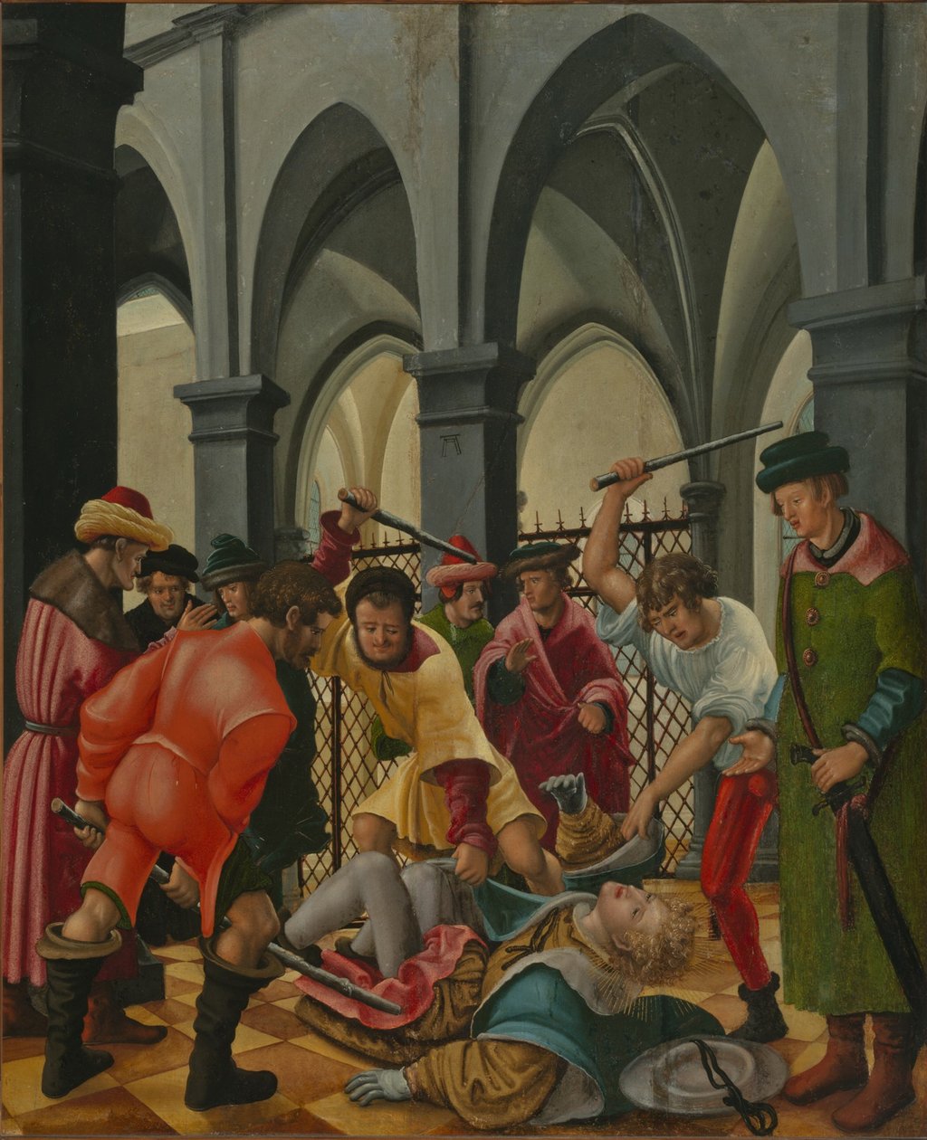 Pyhän Florianin marttyyrikuolema, noin 1516-1520. tekijältä Albrecht Altdorfer