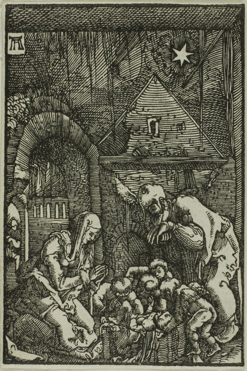 Syntymä, kirjasta The Fall and Redemption of Man tekijältä Albrecht Altdorfer