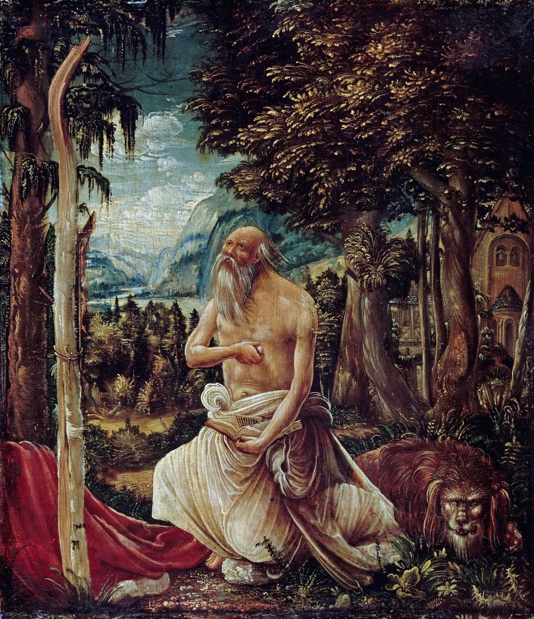 Katuva pyhä Hieronymus, 1507 tekijältä Albrecht Altdorfer