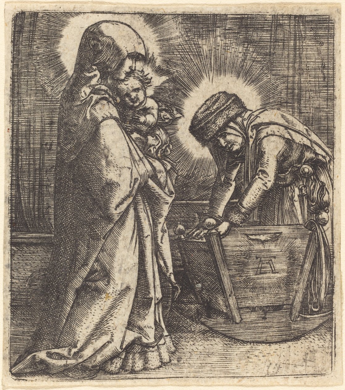 Neitsyt ja lapsi ja Pyhä Anna tekijältä Albrecht Altdorfer