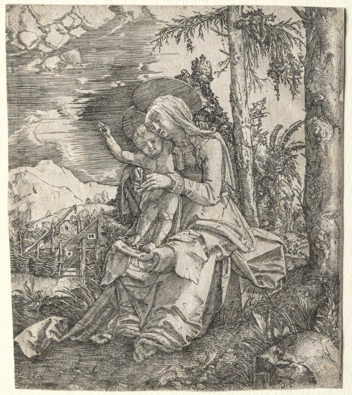 Neitsyt maisemassa, n. 1515. tekijältä Albrecht Altdorfer