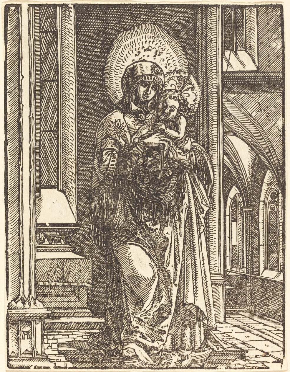 Neitsyt ja lapsi kirkossa tekijältä Albrecht Altdorfer