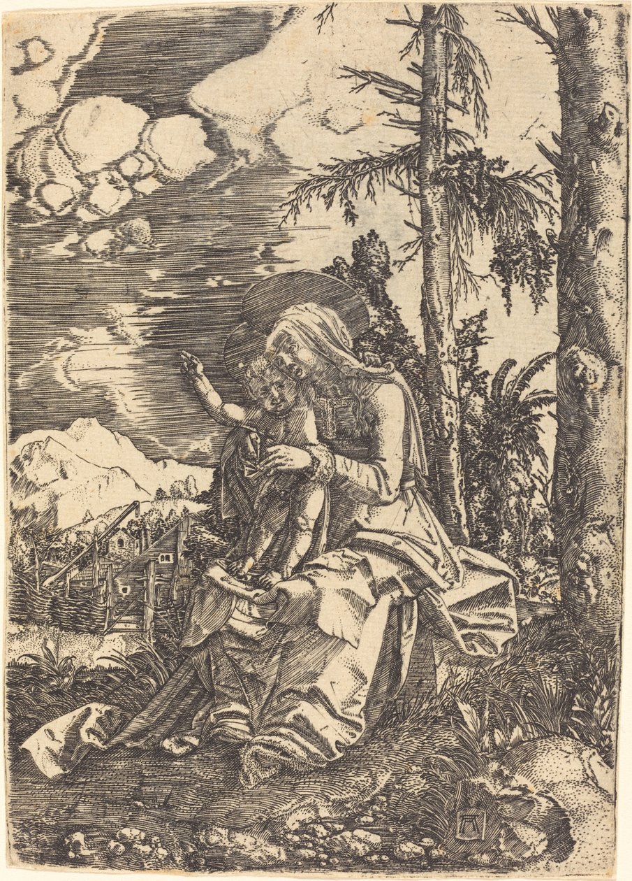 Neitsyt maisemassa tekijältä Albrecht Altdorfer