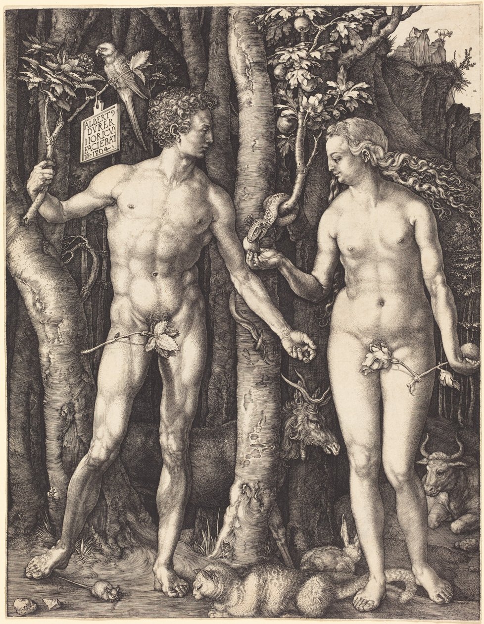 Aadam ja Eeva tekijältä Albrecht Dürer