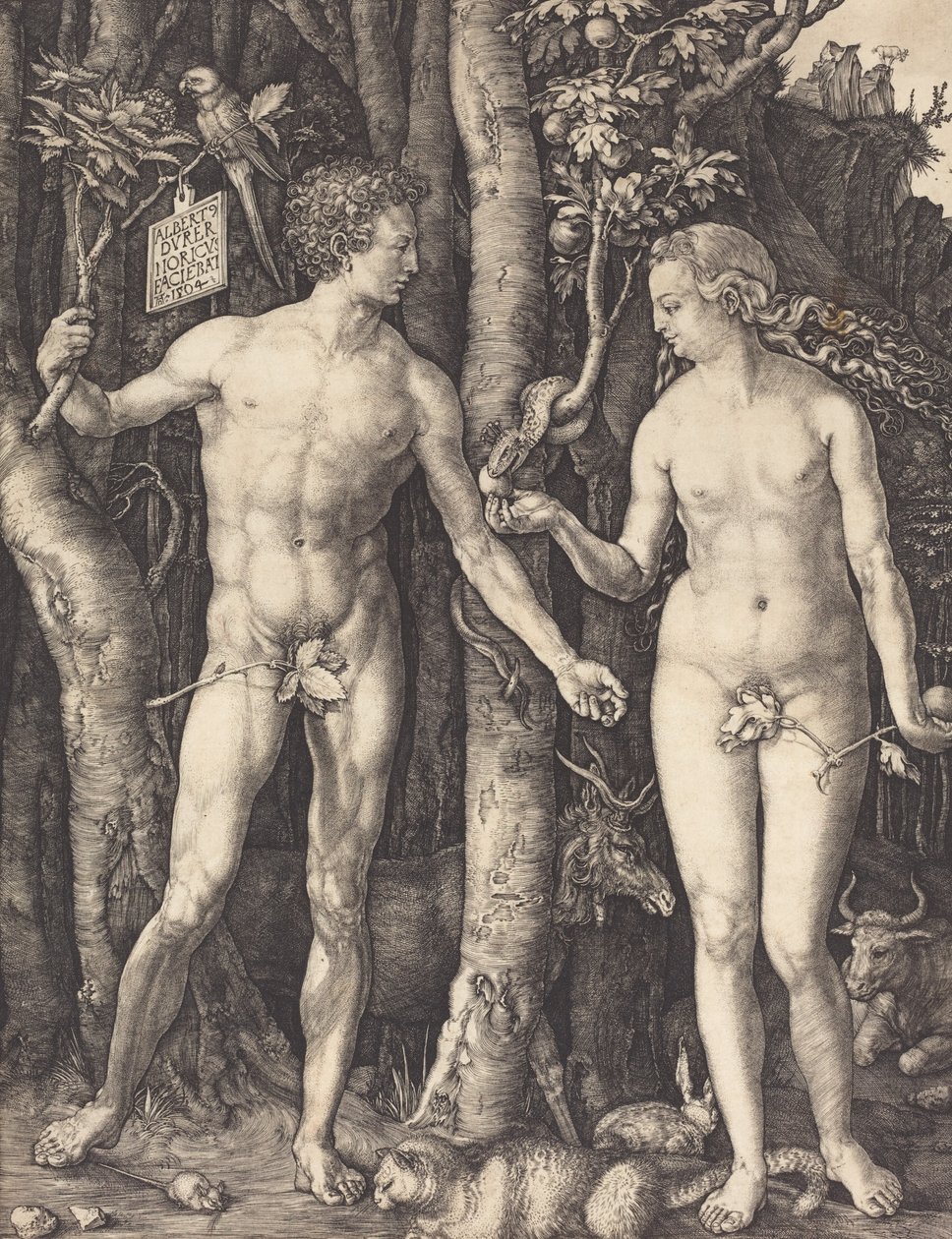 Aadam ja Eeva, 1504. tekijältä Albrecht Dürer
