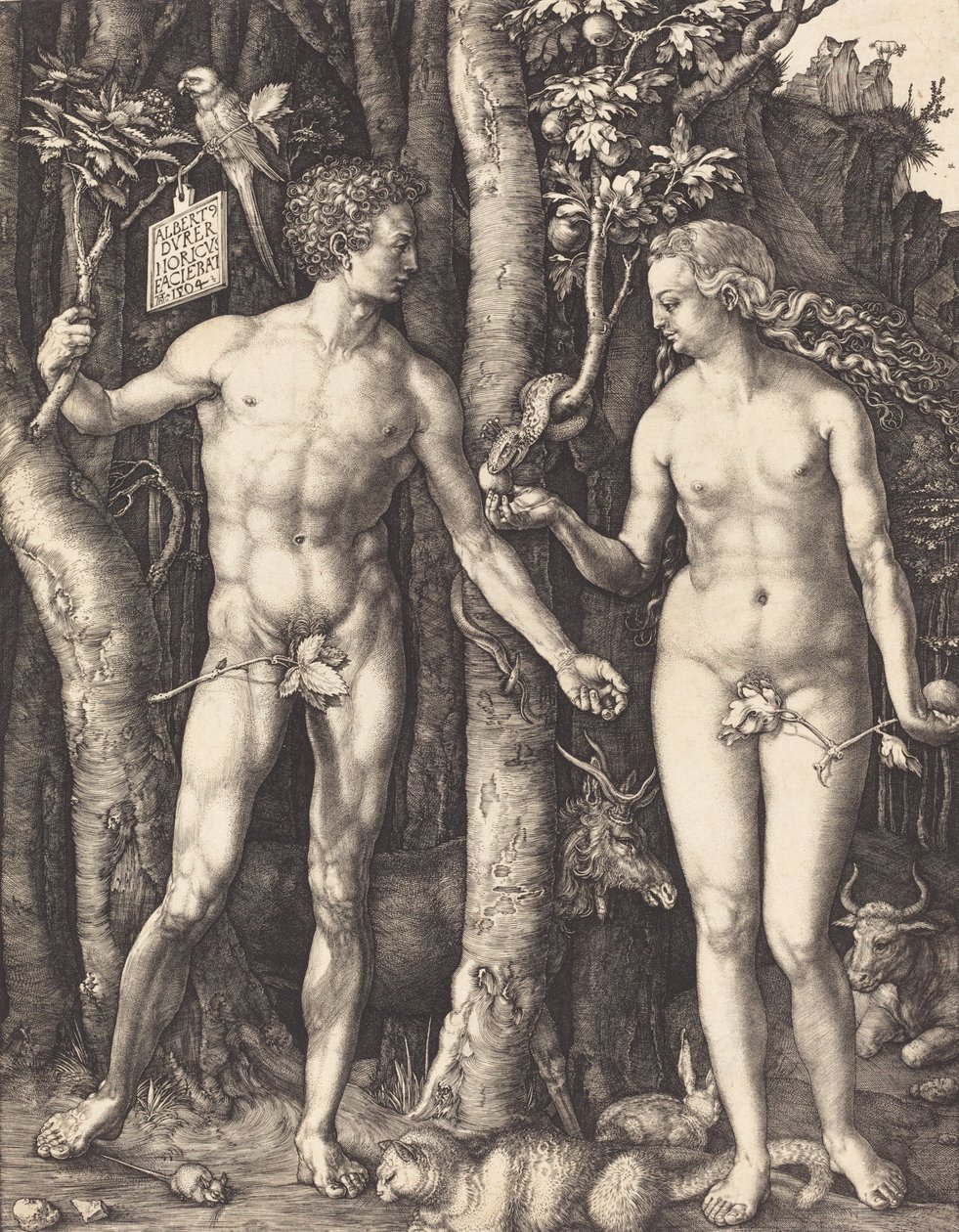Aadam ja Eeva, 1504. tekijältä Albrecht Dürer