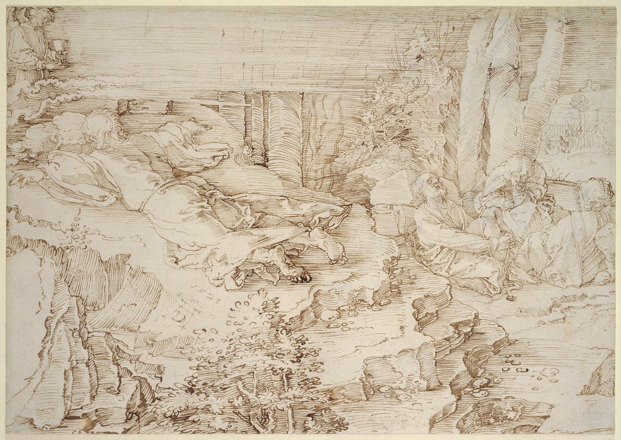 Kristuksen tuska Getsemanessa tekijältä Albrecht Dürer
