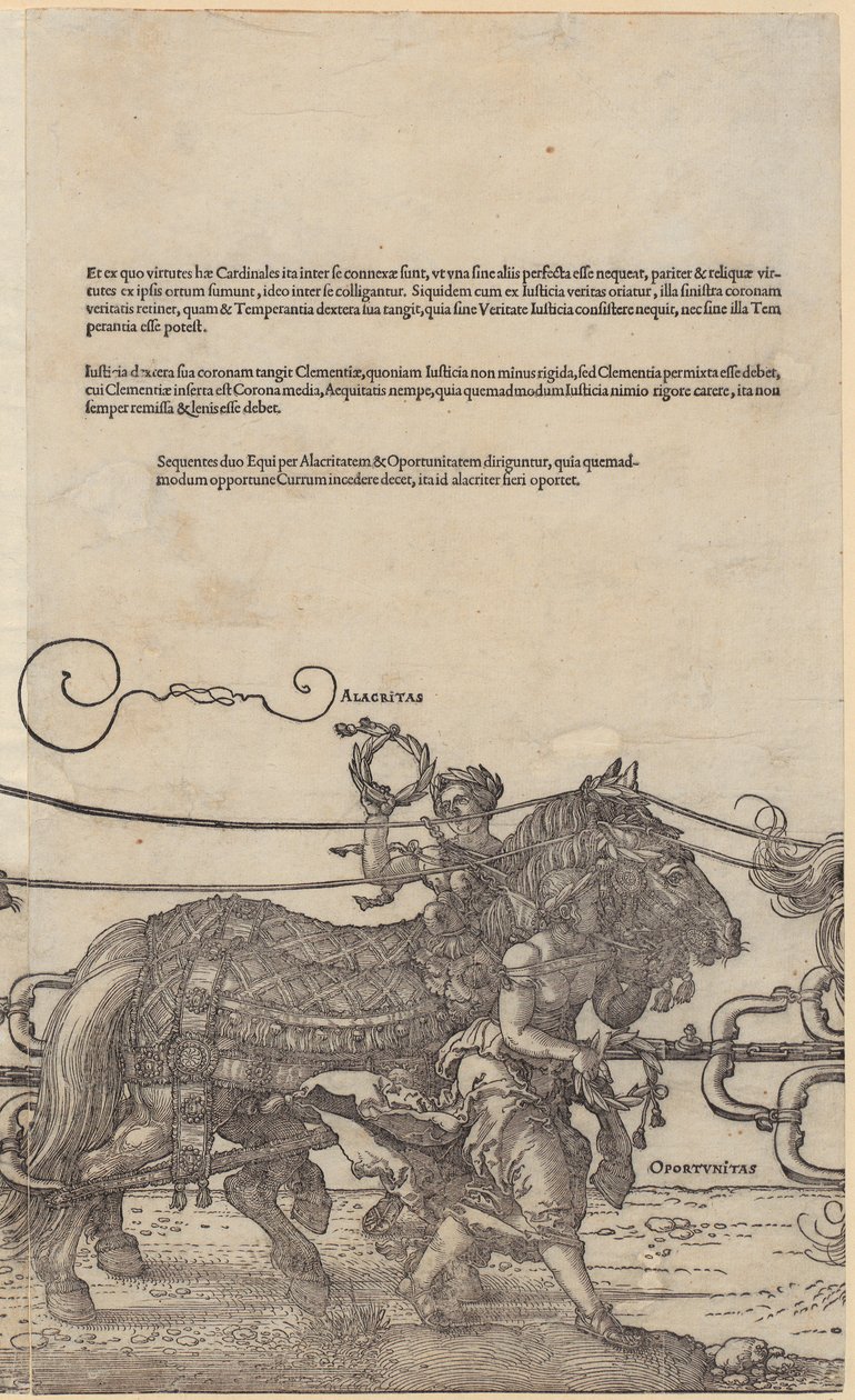 Hilpeys, sarjan "Suuri riemuvaunu" lehti 4 tekijältä Albrecht Dürer