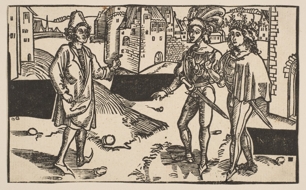 Andria, Terencen komediasta, 1800-luvun uusintapainos.n.d. tekijältä Albrecht Dürer