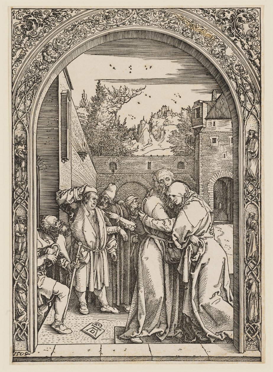 Anna ja Joakim Kultaisen portin alla tekijältä Albrecht Dürer