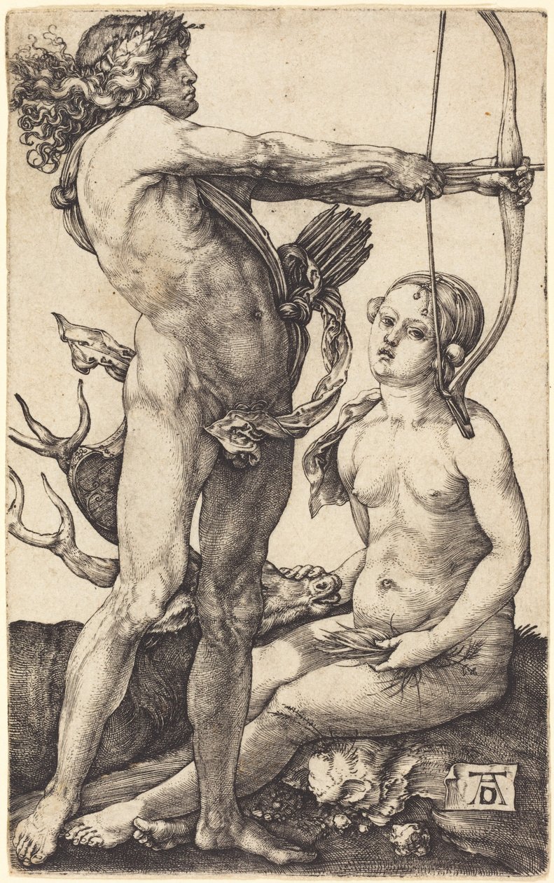 Apollon ja Diana tekijältä Albrecht Dürer
