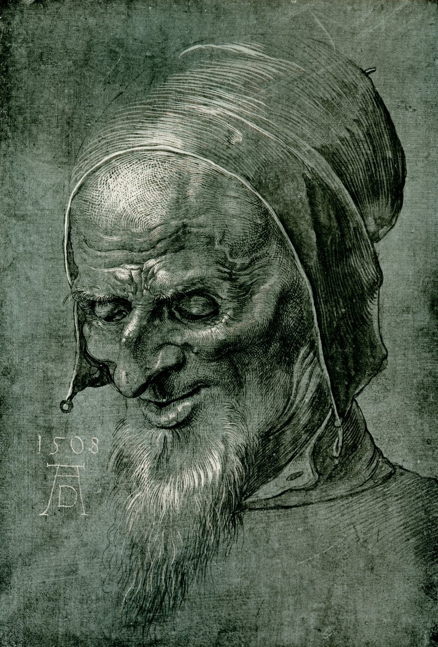 Apostolin pää vuodelta 1508 tekijältä Albrecht Dürer