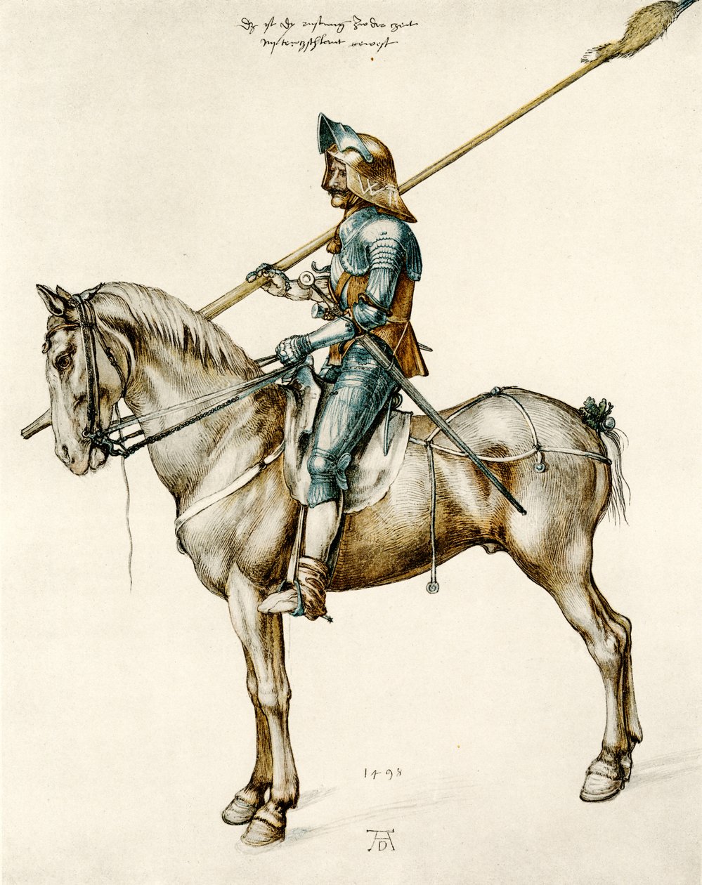Saksalaisen ritarin haarniskat tekijältä Albrecht Dürer