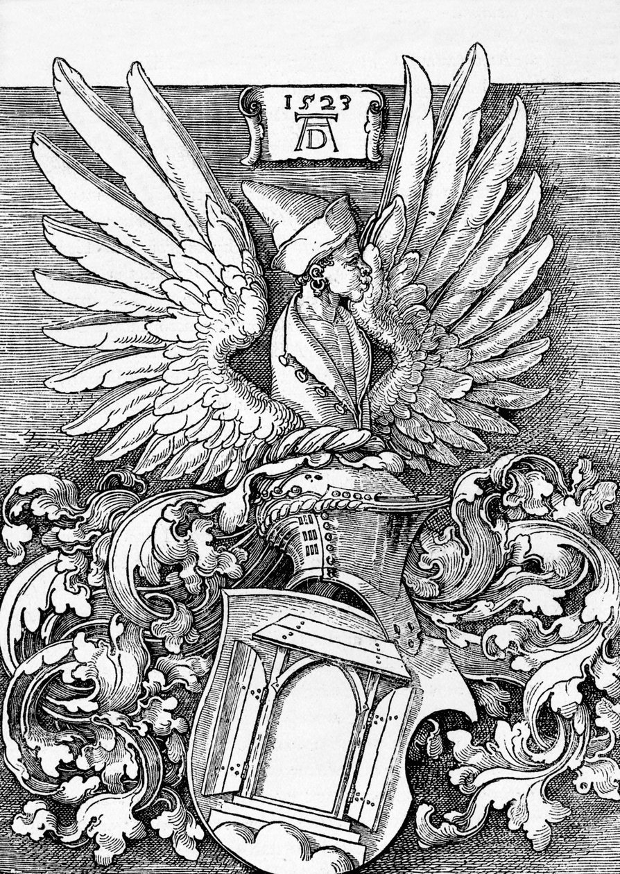 "Durerin perheen aselaakerit", 1523, 1906 tekijältä Albrecht Dürer