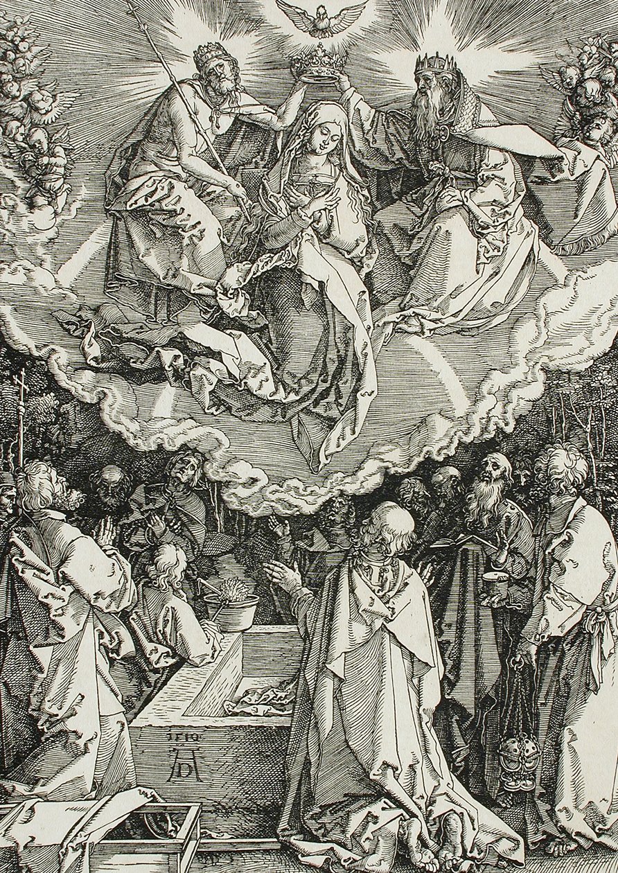 Neitsyt Marian taivaaseenottaminen ja kruunaaminen tekijältä Albrecht Dürer