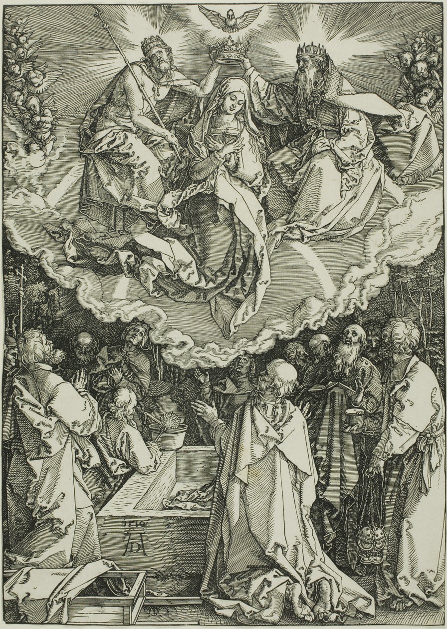 Neitsyt taivaaseenastuminen ja kruunaus, Neitsyen elämästä tekijältä Albrecht Dürer