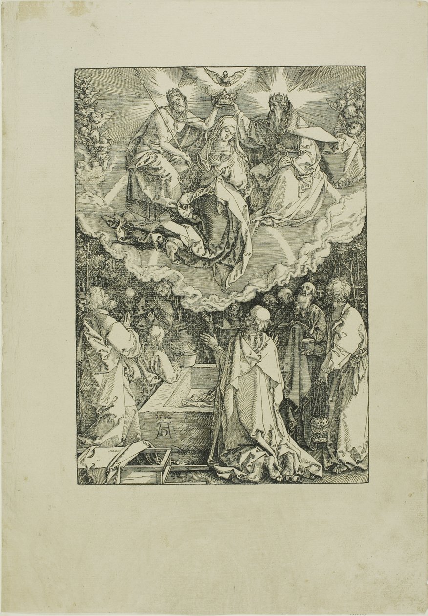 Neitsyt taivaaseenastuminen ja kruunaus, Neitsyen elämästä tekijältä Albrecht Dürer