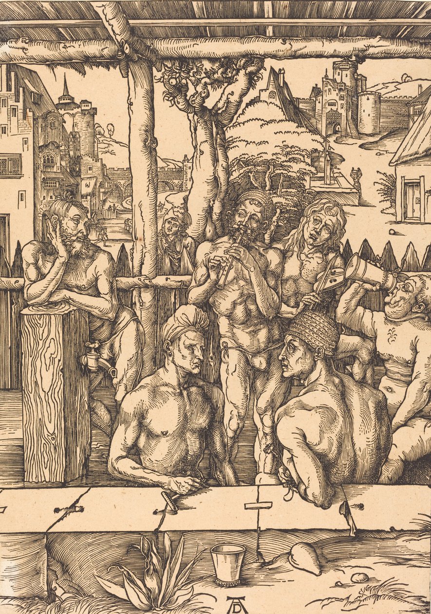 Kylpylä, n. 14961497. tekijältä Albrecht Dürer